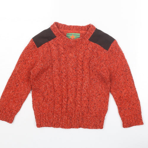 John Lewis Boys Red Crew Neck Polyester Pullover Jumper Size 4XL Pullover