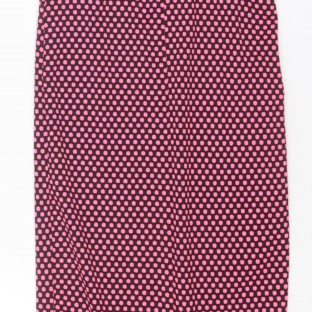 River Island Womens Pink Geometric Polyester Straight & Pencil Skirt Size 6