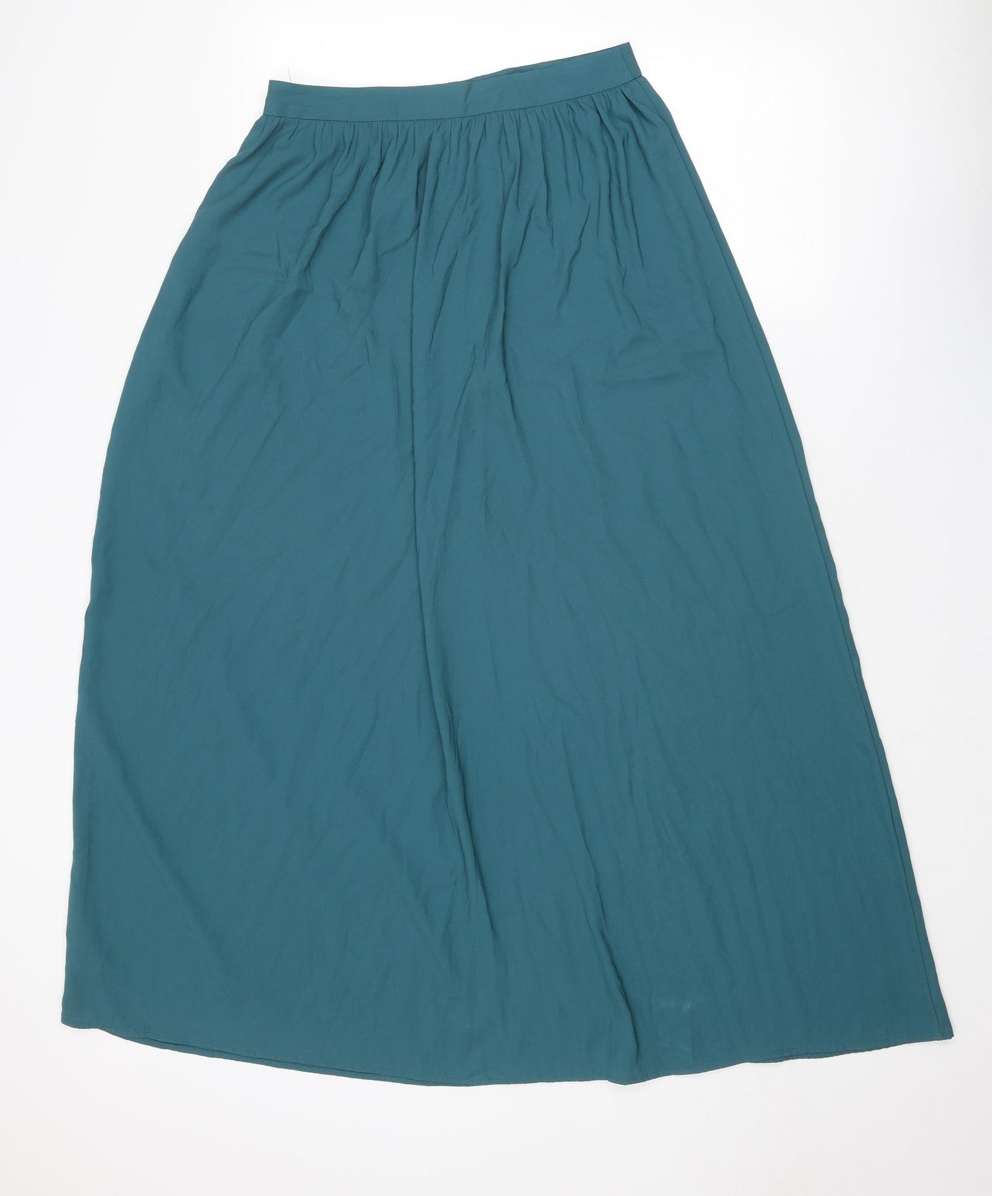 Topshop Womens Blue Polyester Swing Skirt Size 10 Zip