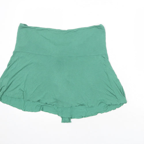 Marks and Spencer Womens Green Viscose Skater Skirt Size 22