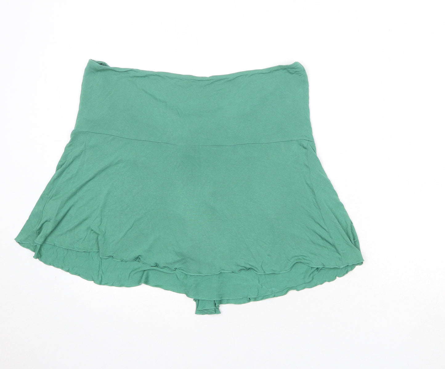 Marks and Spencer Womens Green Viscose Skater Skirt Size 22