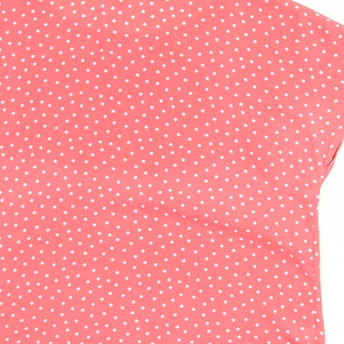 NEXT Womens Pink Geometric Polyester Basic Blouse Size 14 Boat Neck - Star Print