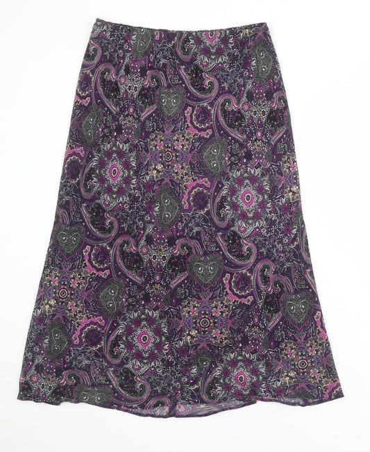 Hudson & Onslow Womens Multicoloured Geometric Polyester Swing Skirt Size 12