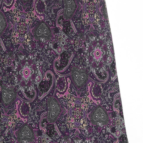Hudson & Onslow Womens Multicoloured Geometric Polyester Swing Skirt Size 12