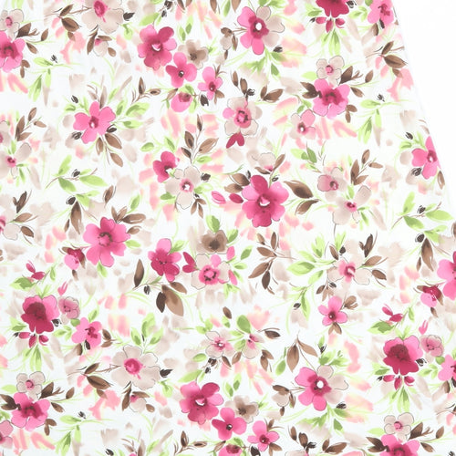 Debenhams Womens Multicoloured Floral Polyester A-Line Skirt Size 18