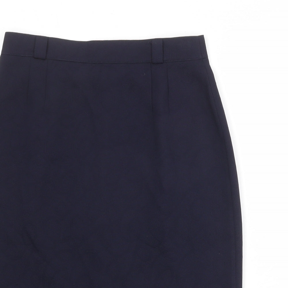 Gerry Weber Womens Blue Polyester Straight & Pencil Skirt Size 10 Zip