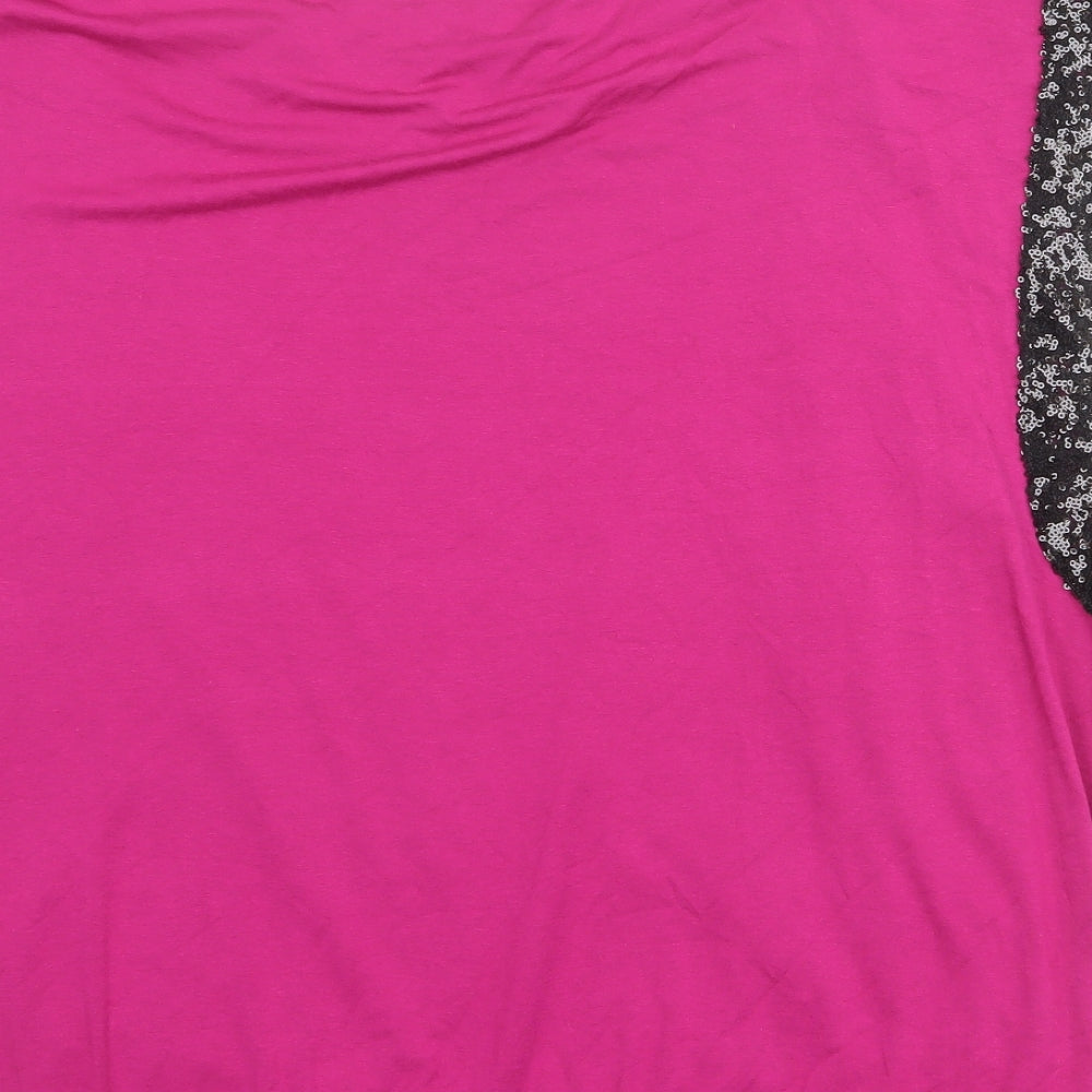 Anthology Womens Pink Viscose Basic Blouse Size 20 Boat Neck