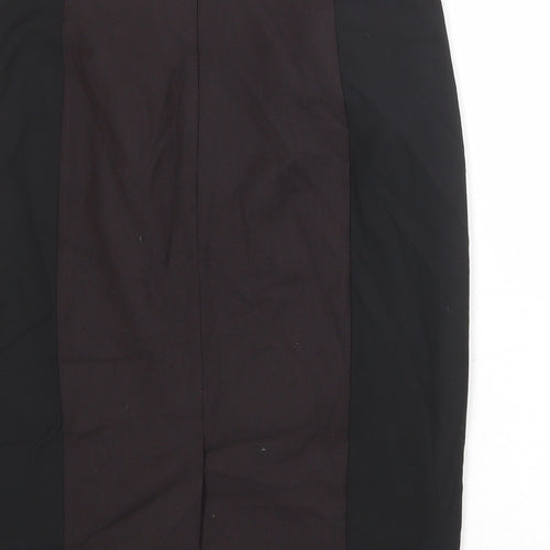 Marks and Spencer Womens Black Polyester Straight & Pencil Skirt Size 14 Zip
