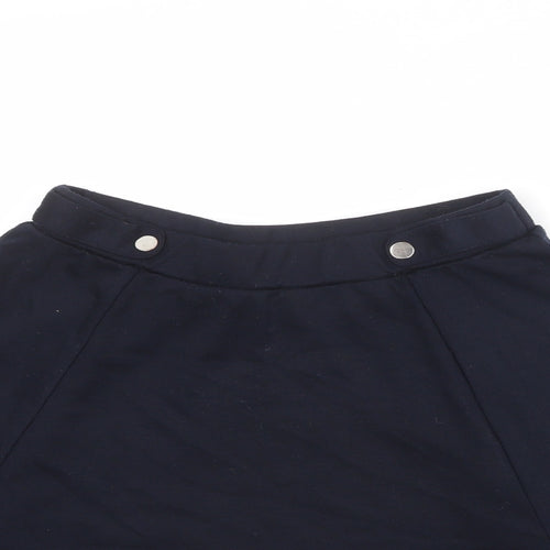 New Look Womens Blue Polyester Skater Skirt Size 10