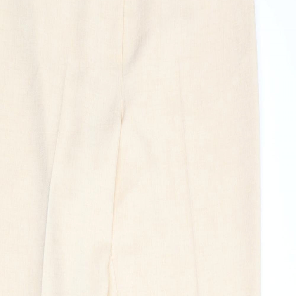 Autonomy Womens Beige Polyester Trousers Size 12 Regular Zip