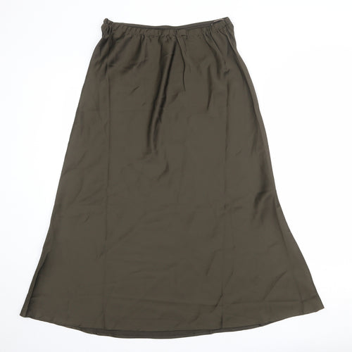 Blue Vanilla Womens Green Polyester Swing Skirt Size 12