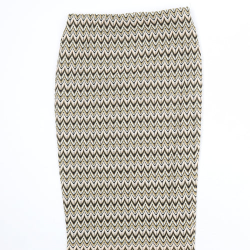 Dorothy Perkins Womens Multicoloured Geometric Polyester Straight & Pencil Skirt Size 12