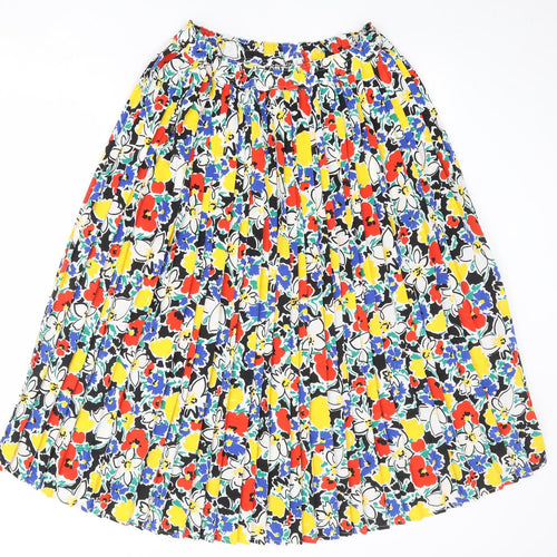 Windsmoor Womens Multicoloured Floral Polyester Pleated Skirt Size 16