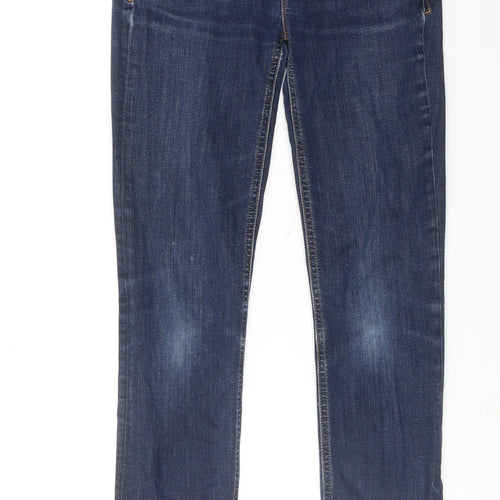 Gap Womens Blue Cotton Straight Jeans Size 26 in Regular Zip