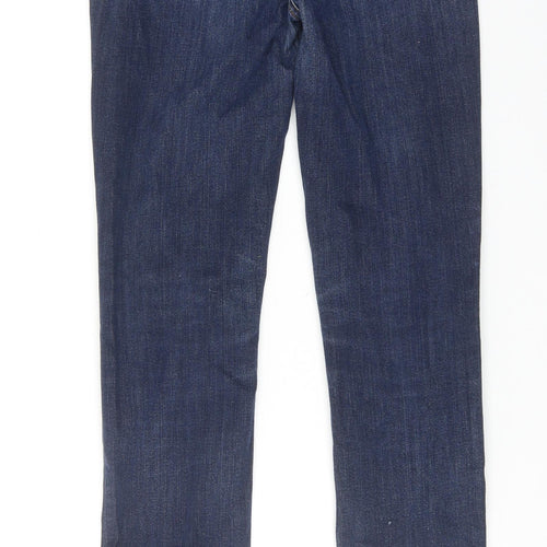Gap Womens Blue Cotton Straight Jeans Size 26 in Regular Zip