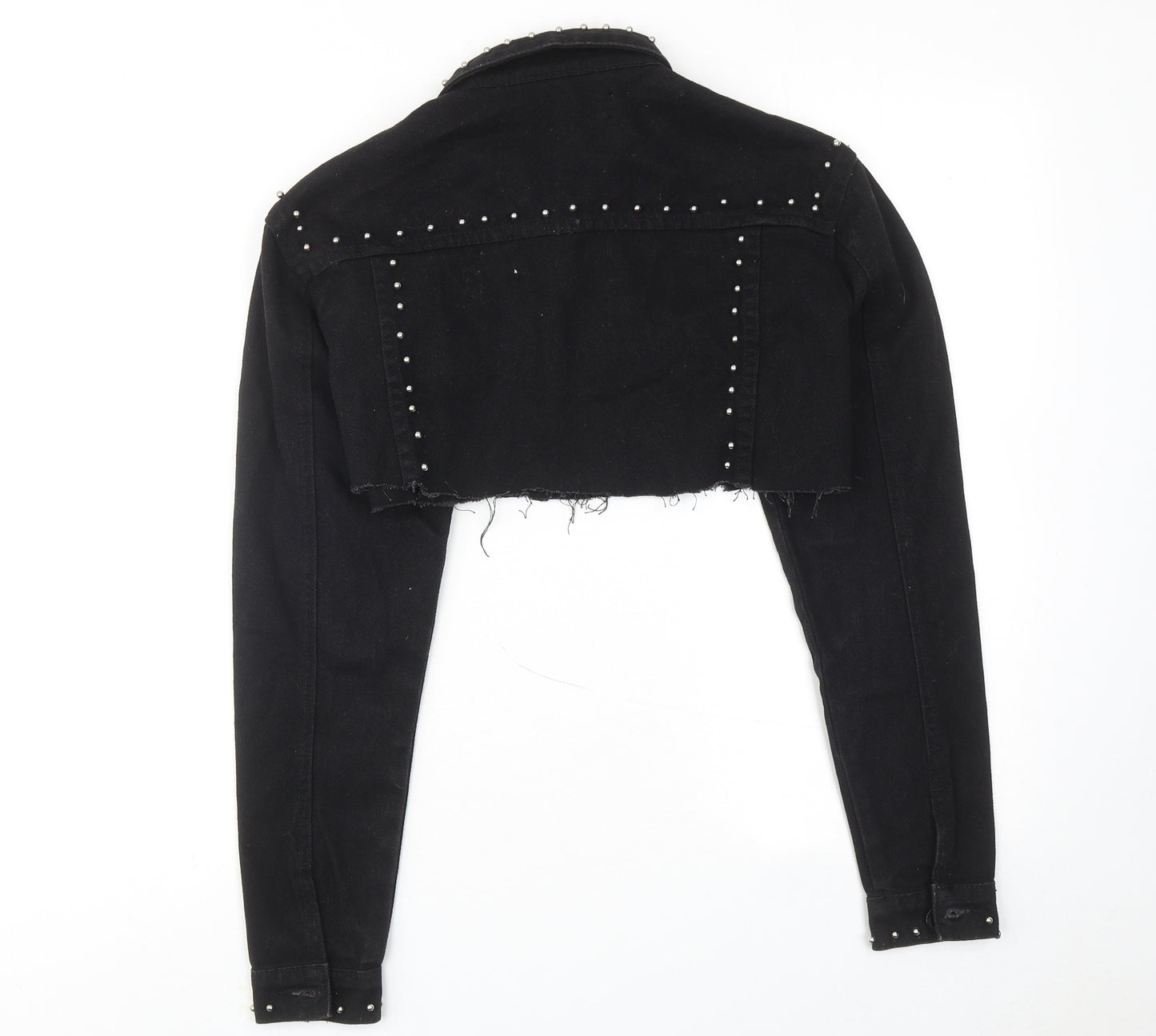 MANIER DE VOIR Womens Black Jacket Size S Button