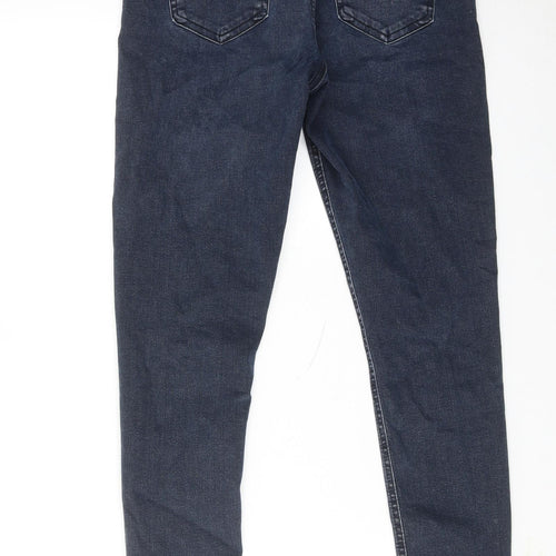 Topshop Womens Blue Cotton Skinny Jeans Size 30 in L32 in Regular Zip
