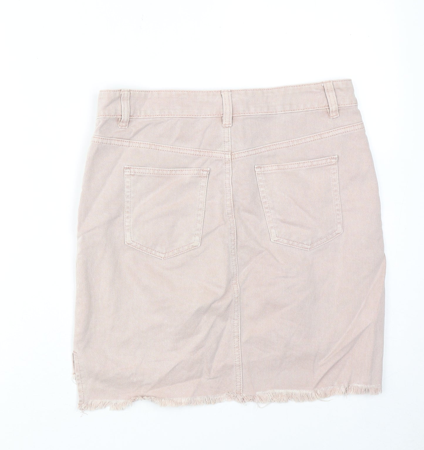NEXT Womens Pink Cotton A-Line Skirt Size 8 Zip