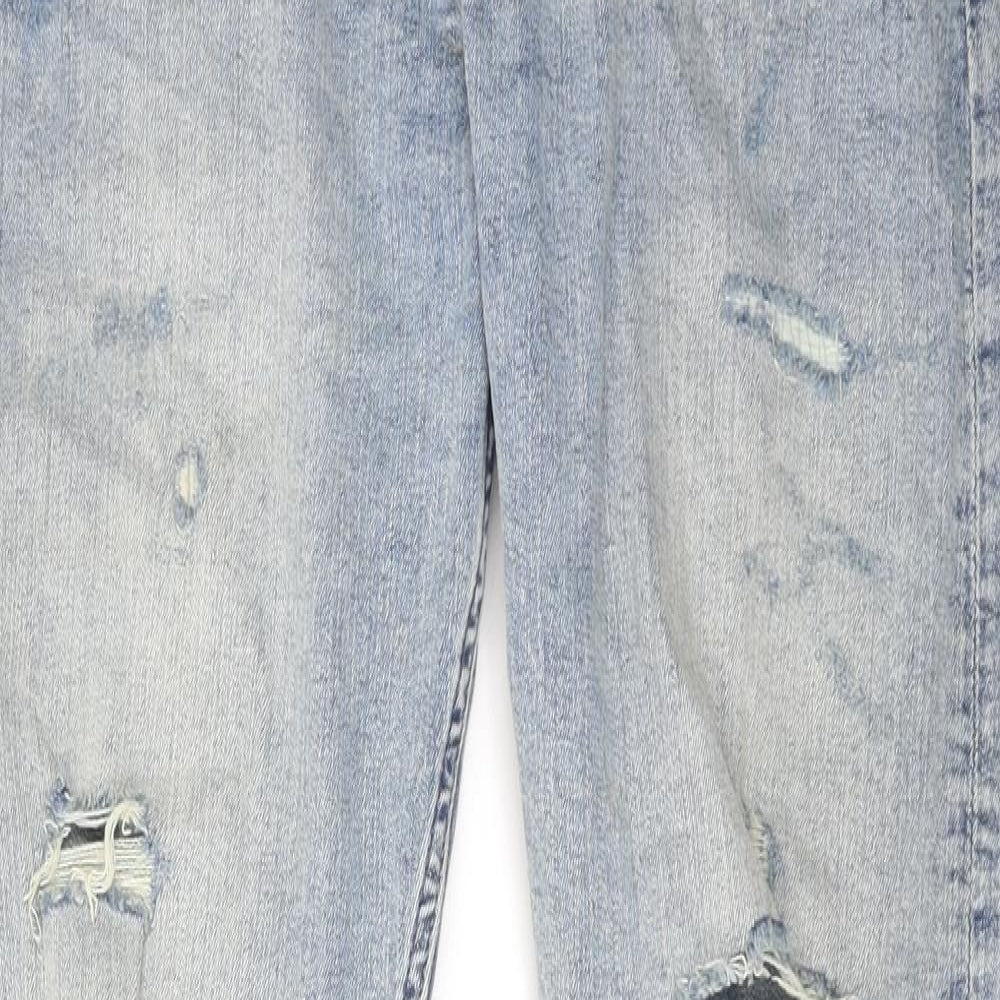 H&M Mens Blue Cotton Skinny Jeans Size 34 in Regular Zip
