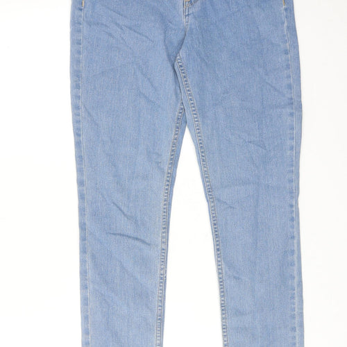 H&M Womens Blue Cotton Skinny Jeans Size 28 in Regular Zip