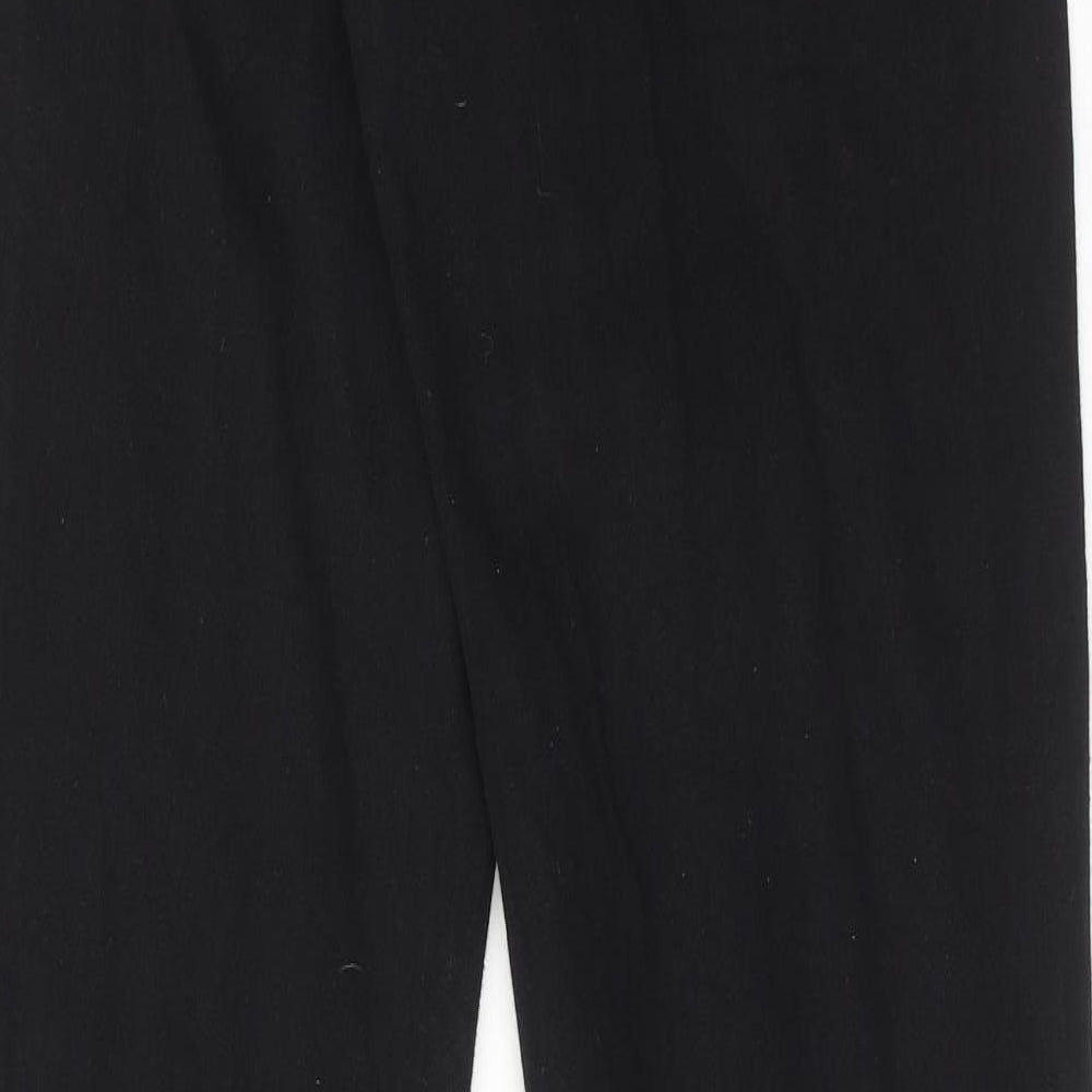 Cotton Traders Womens Black Cotton Straight Jeans Size 12 Regular Zip