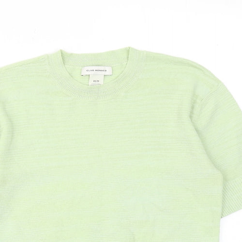 Club Monaco Womens Green Crew Neck Polyester Pullover Jumper Size XS Pullover