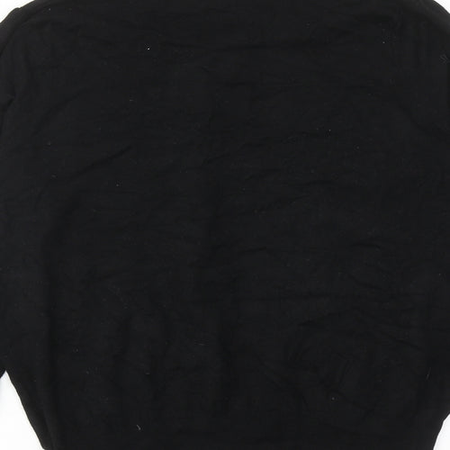 Marks and Spencer Womens Black Round Neck Viscose Cardigan Jumper Size 16