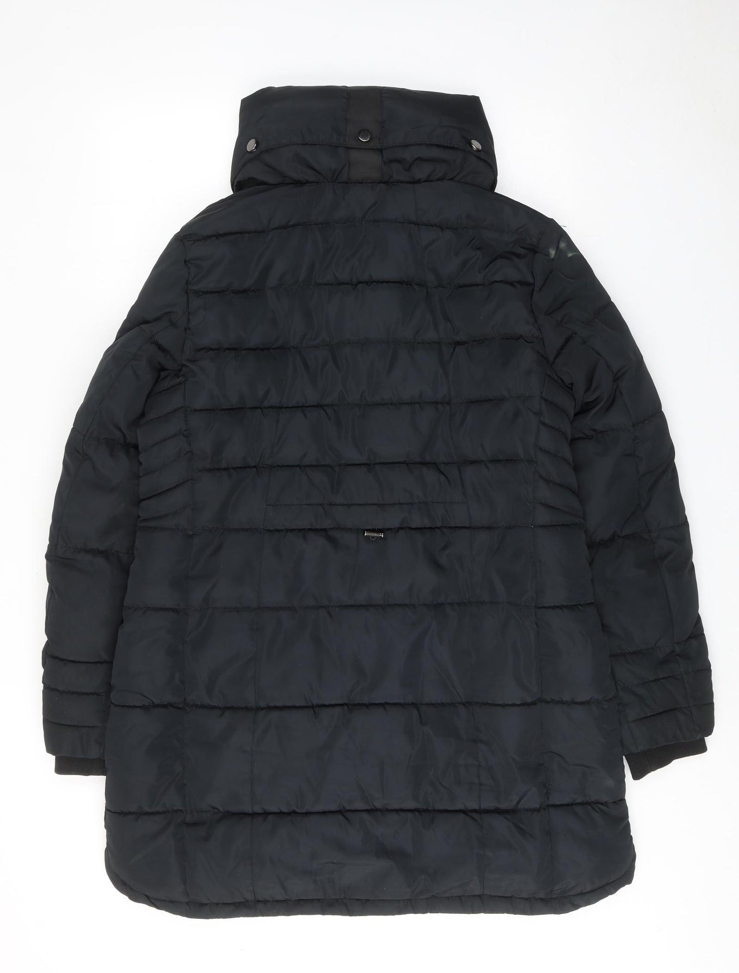 NEXT Womens Black Quilted Coat Size 16 Zip