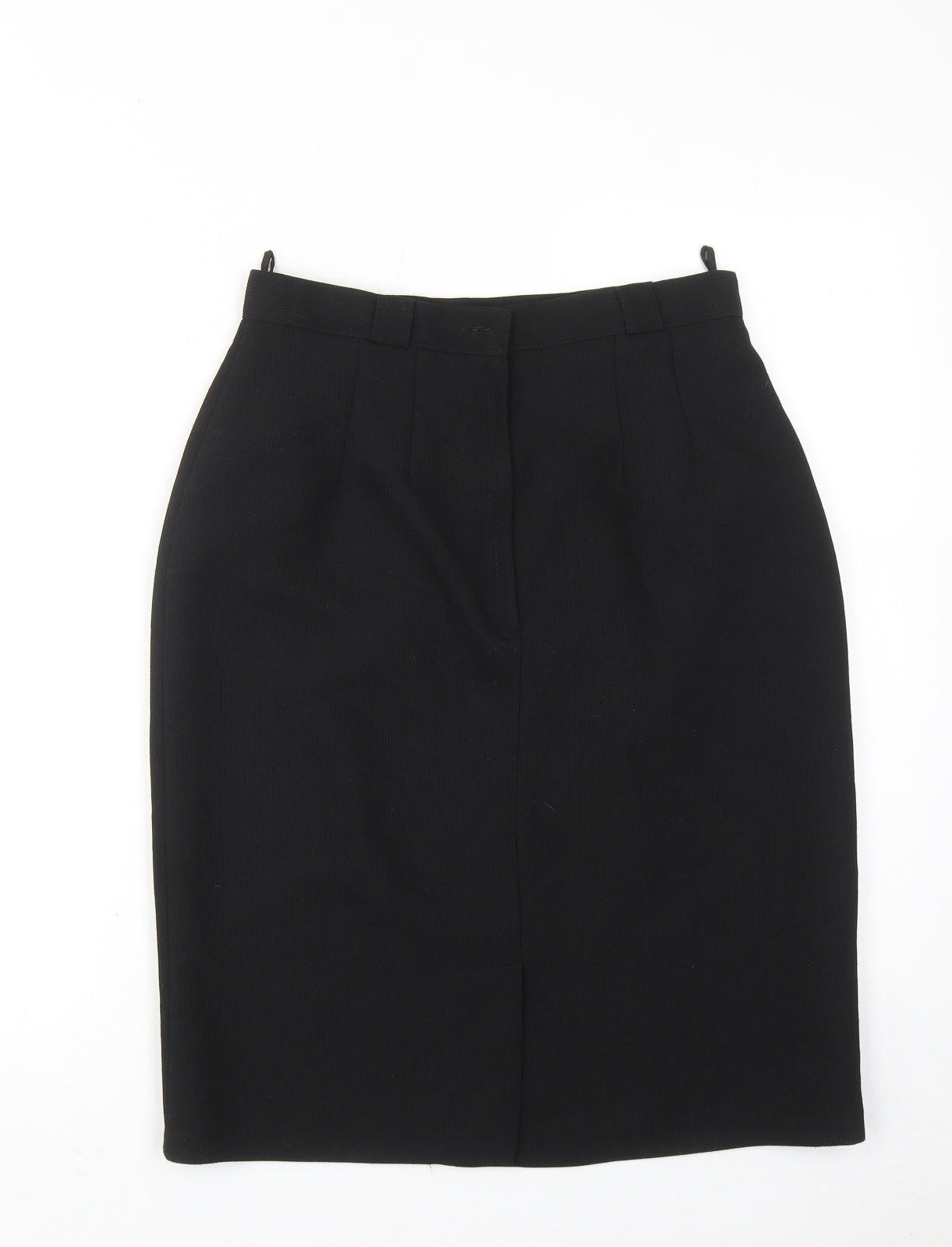 Hooptone Womens Black Polyester Straight & Pencil Skirt Size 14 Zip