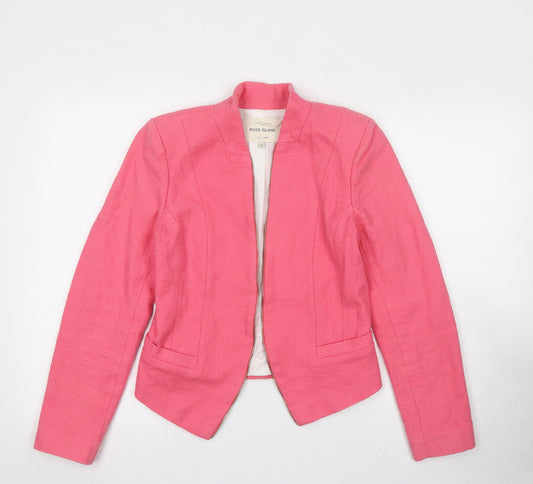 River Island Womens Pink Jacket Blazer Size 12