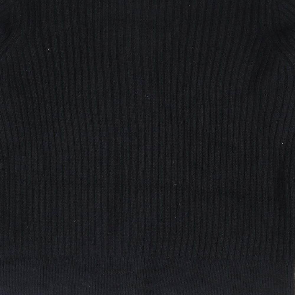 Marks and Spencer Womens Black Round Neck Polyester Cardigan Jumper Size S