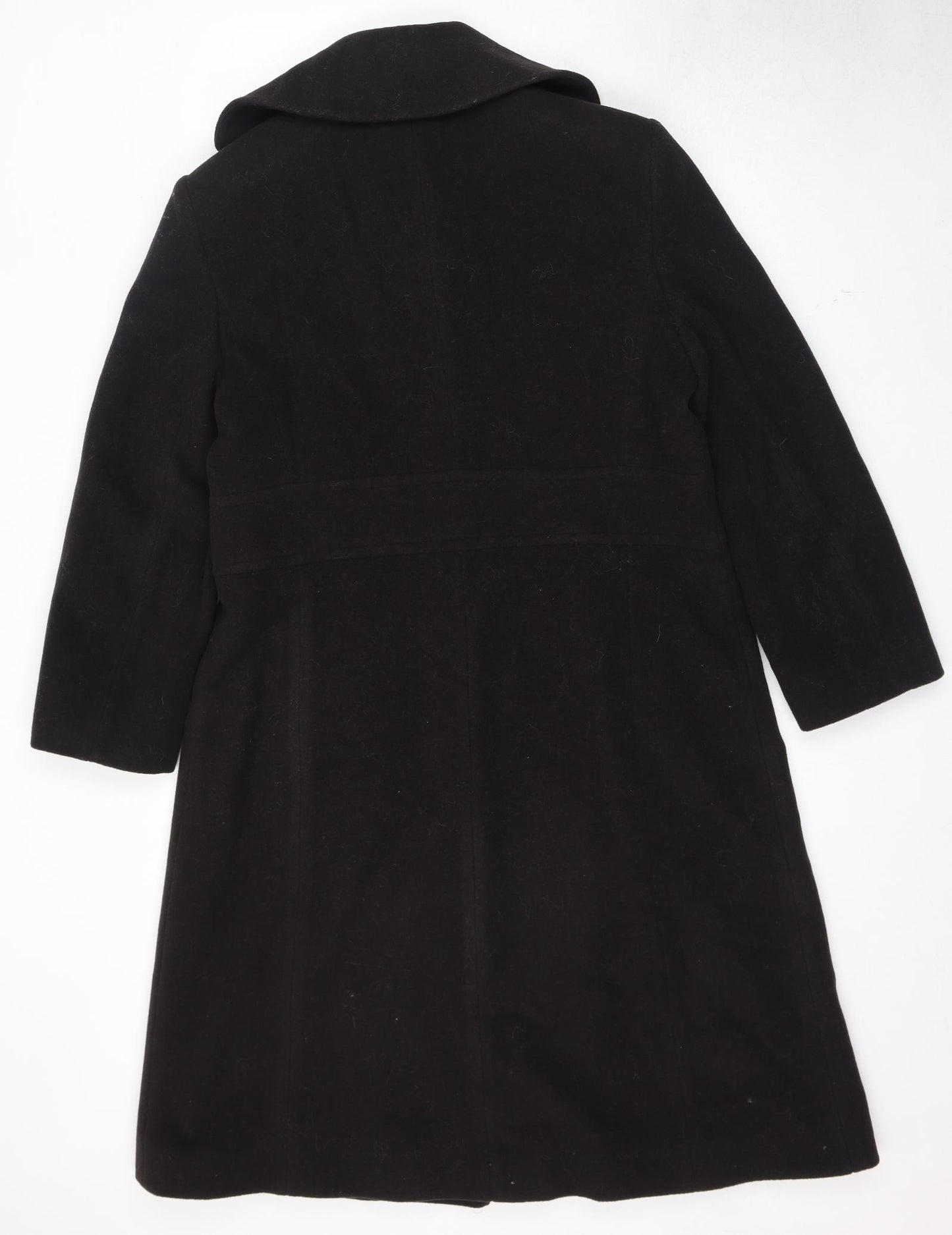 Precis Womens Brown Overcoat Coat Size 16 Button