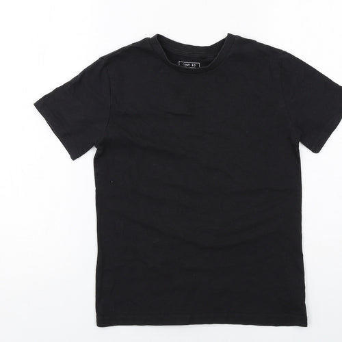NEXT Boys Black Cotton Basic T-Shirt Size 9 Years Round Neck Pullover