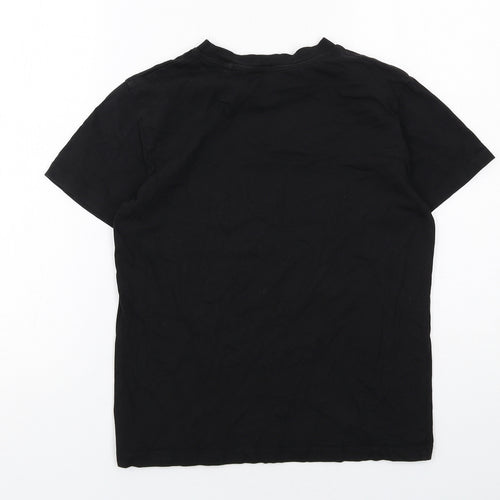 NEXT Boys Black Cotton Basic T-Shirt Size 10 Years Round Neck Pullover - Super Chill! Ice Lolly