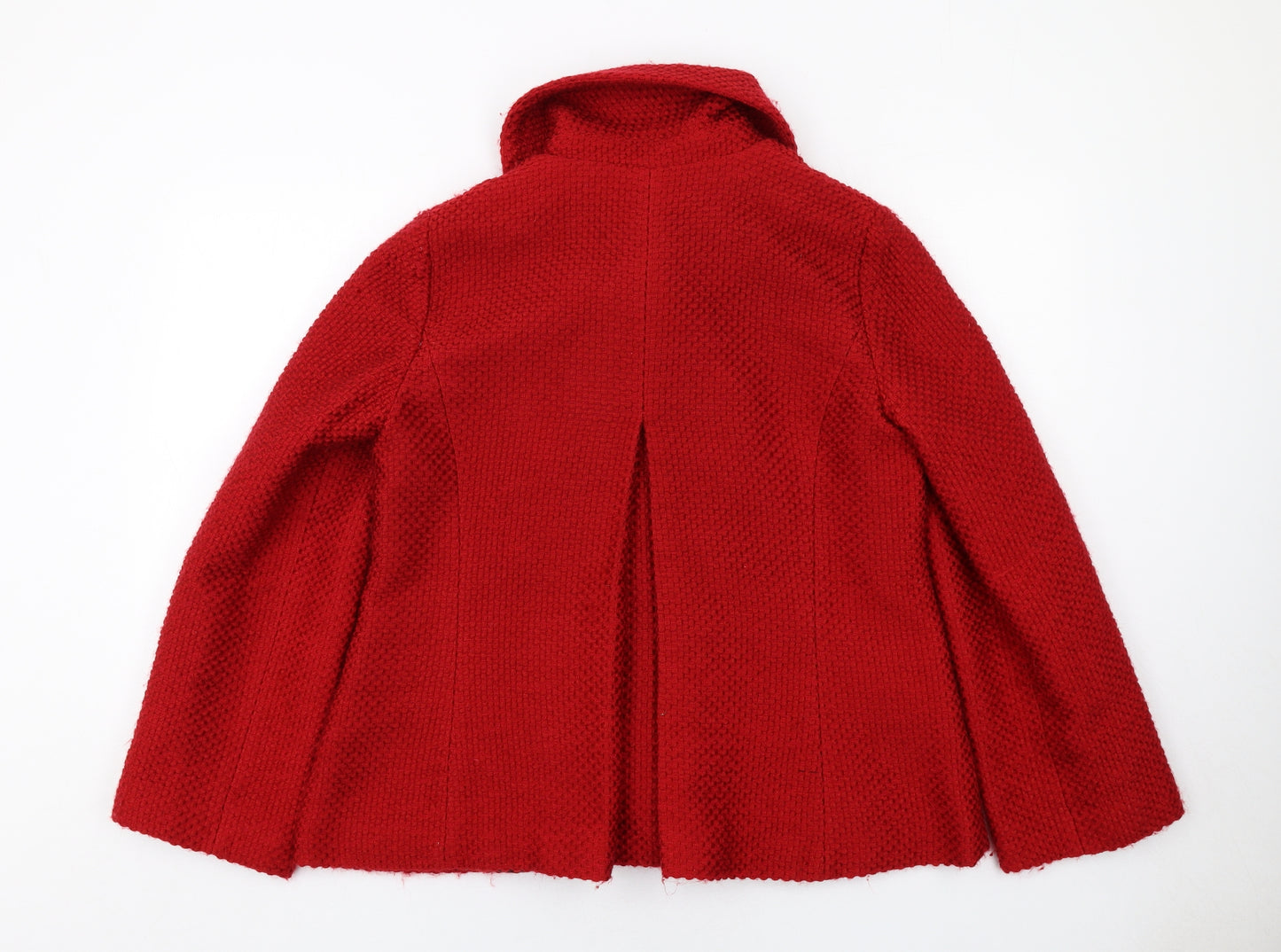 Per Una Womens Red Jacket Size 14 Snap - Collar Detail