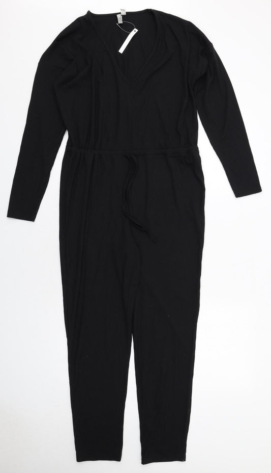 ASOS Womens Black Polyester Jumpsuit One-Piece Size 10 Pullover