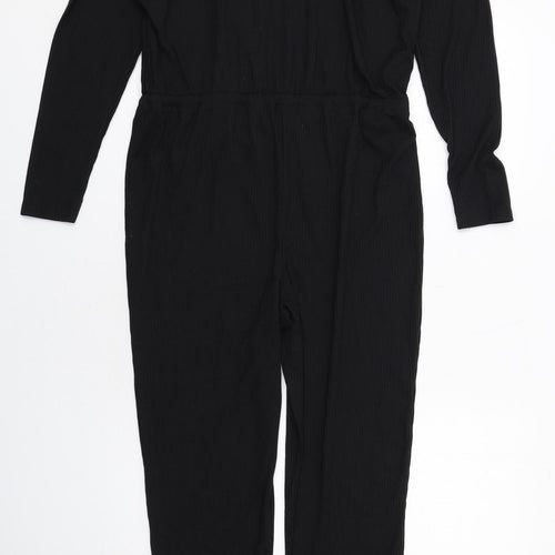 ASOS Womens Black Polyester Jumpsuit One-Piece Size 10 Pullover