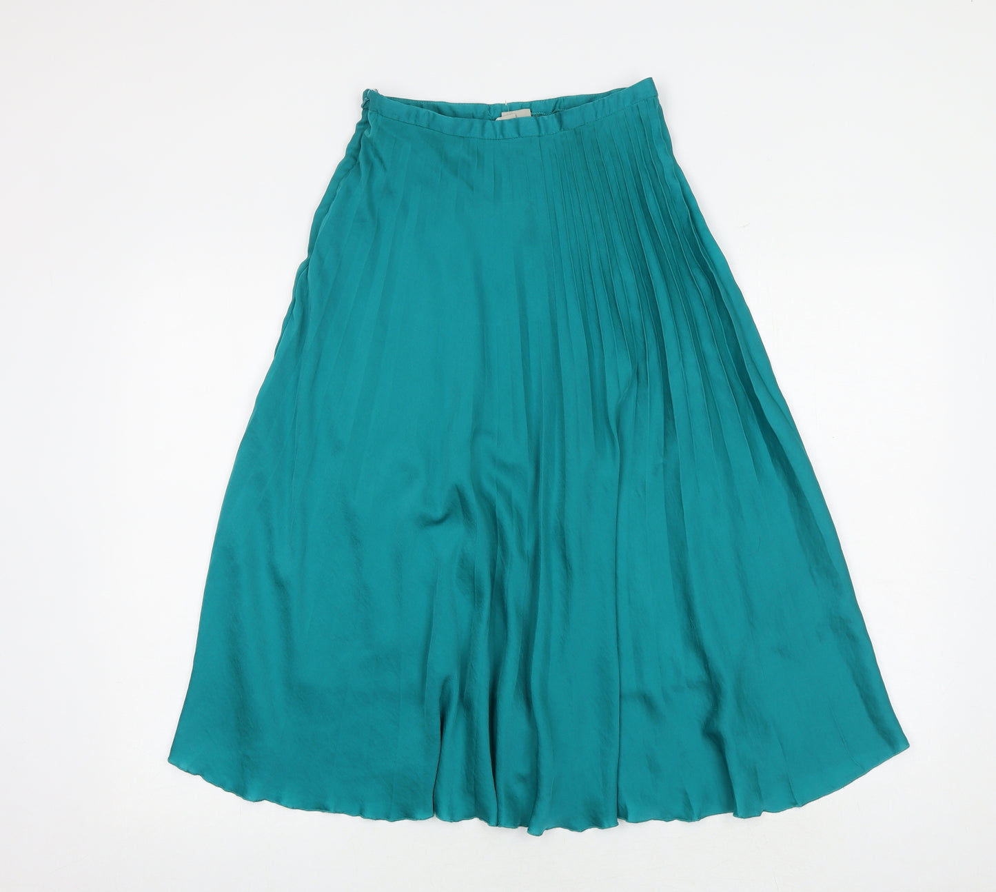 ASOS Womens Green Polyester Pleated Skirt Size 6 Zip
