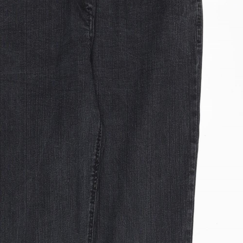 Debenhams Womens Black Cotton Skinny Jeans Size 16 Slim Zip