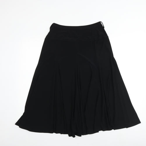 Saloos Womens Black Polyester Swing Skirt Size 28 in