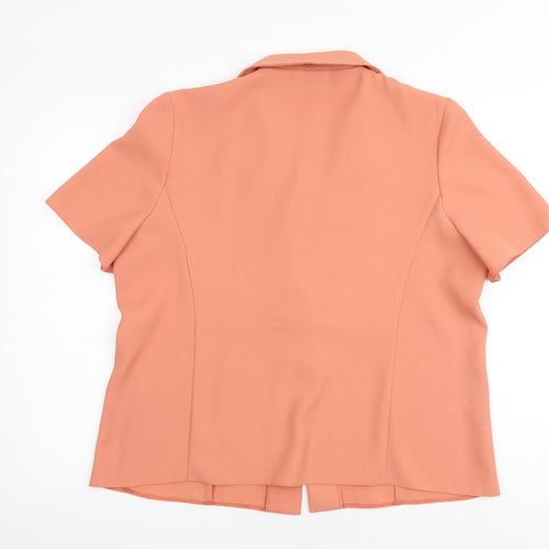 Berkertex Womens Pink Jacket Blazer Size 18 Button