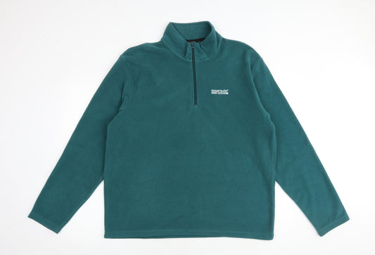 Regatta Mens Green Polyester Henley Sweatshirt Size XL