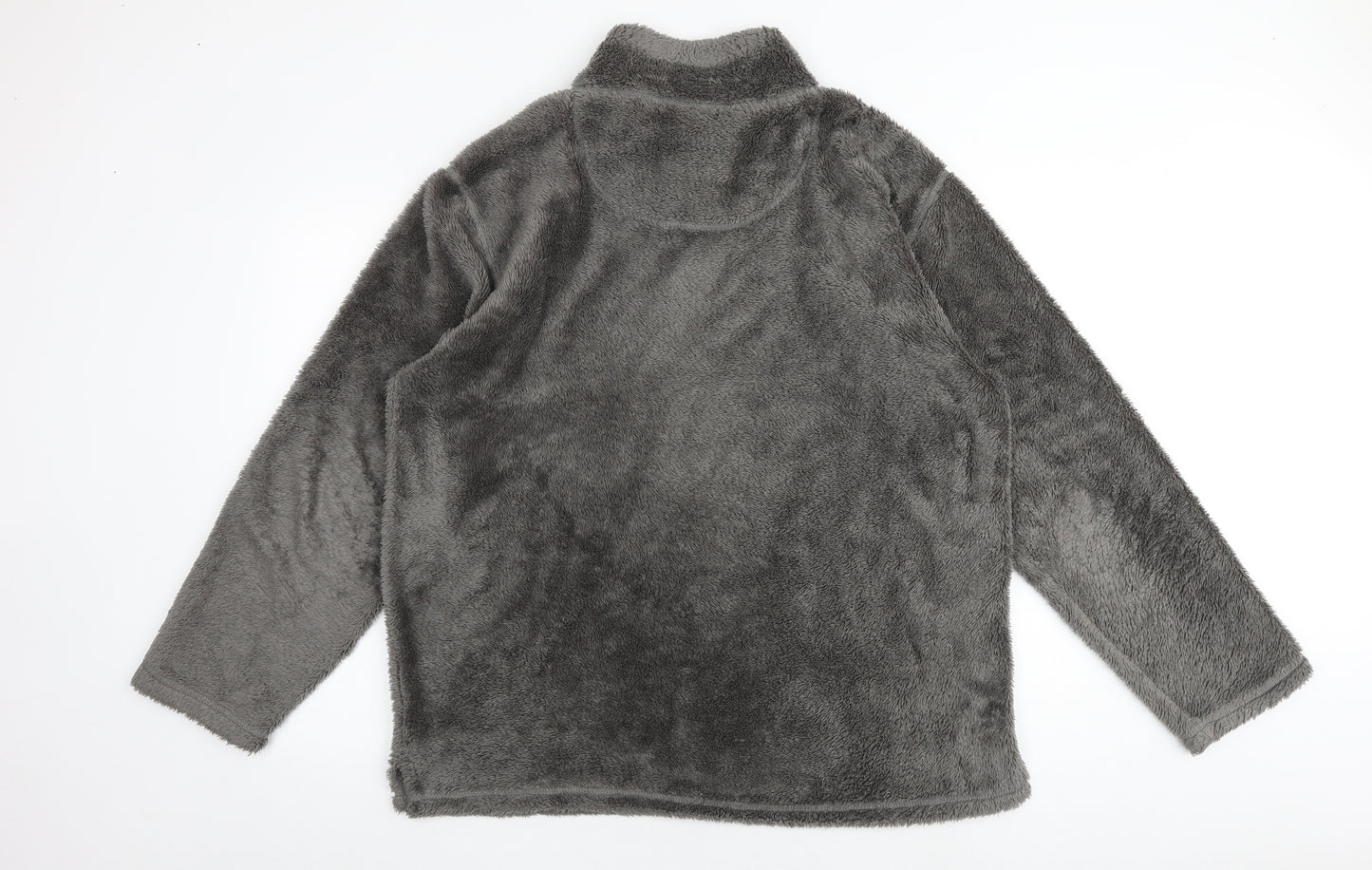 Trinity Mens Grey Polyester Henley Sweatshirt Size XL