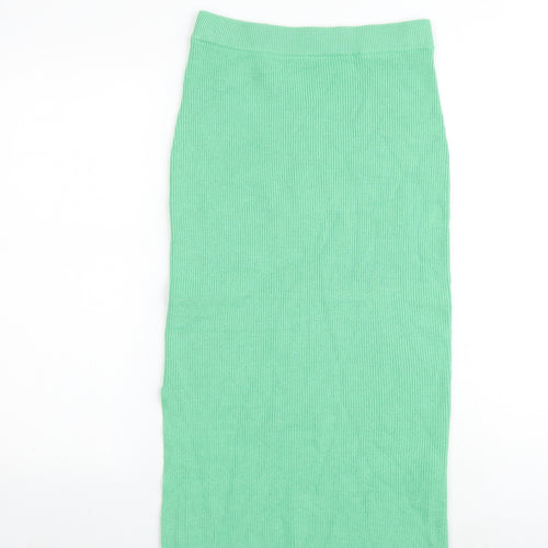 Marks and Spencer Womens Green Viscose Straight & Pencil Skirt Size S