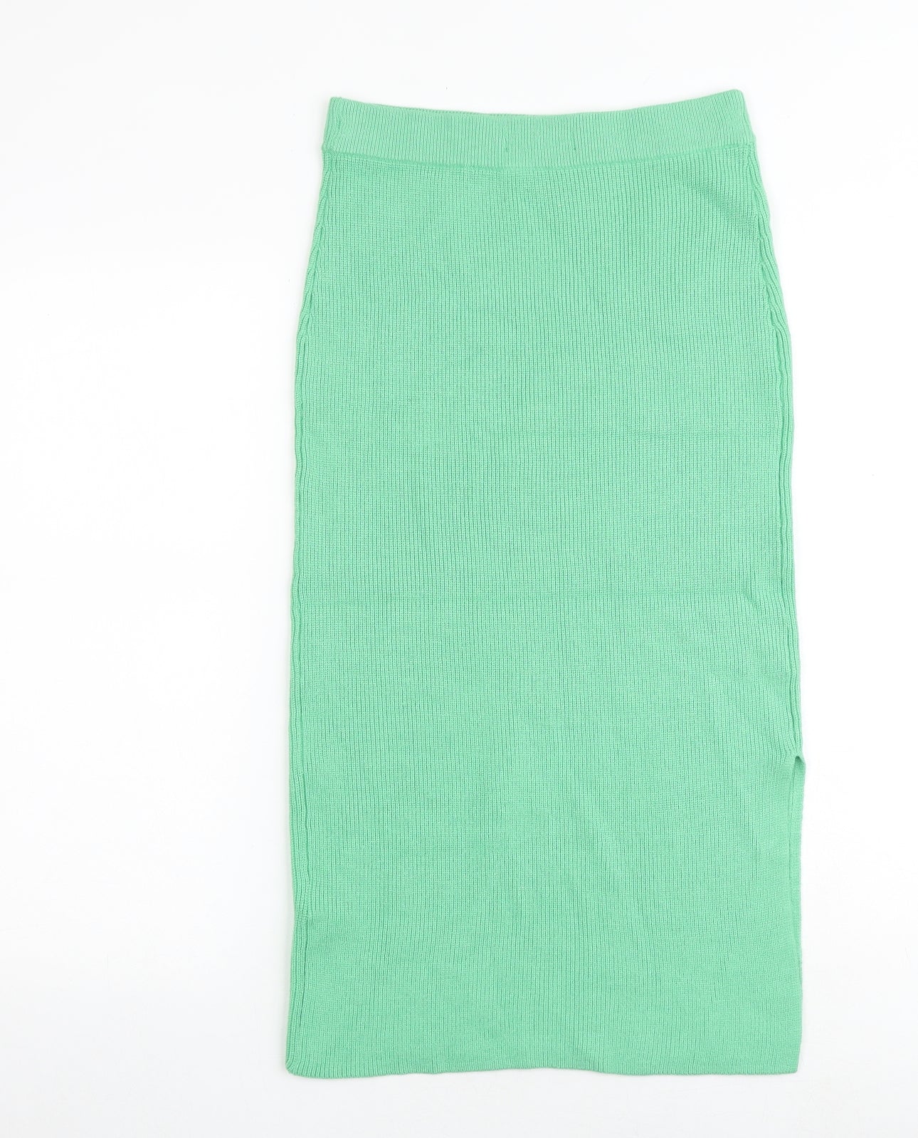 Marks and Spencer Womens Green Viscose Straight & Pencil Skirt Size S