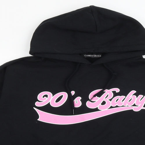 Cameo Rose Womens Black Cotton Pullover Hoodie Size M Pullover - 90's Baby