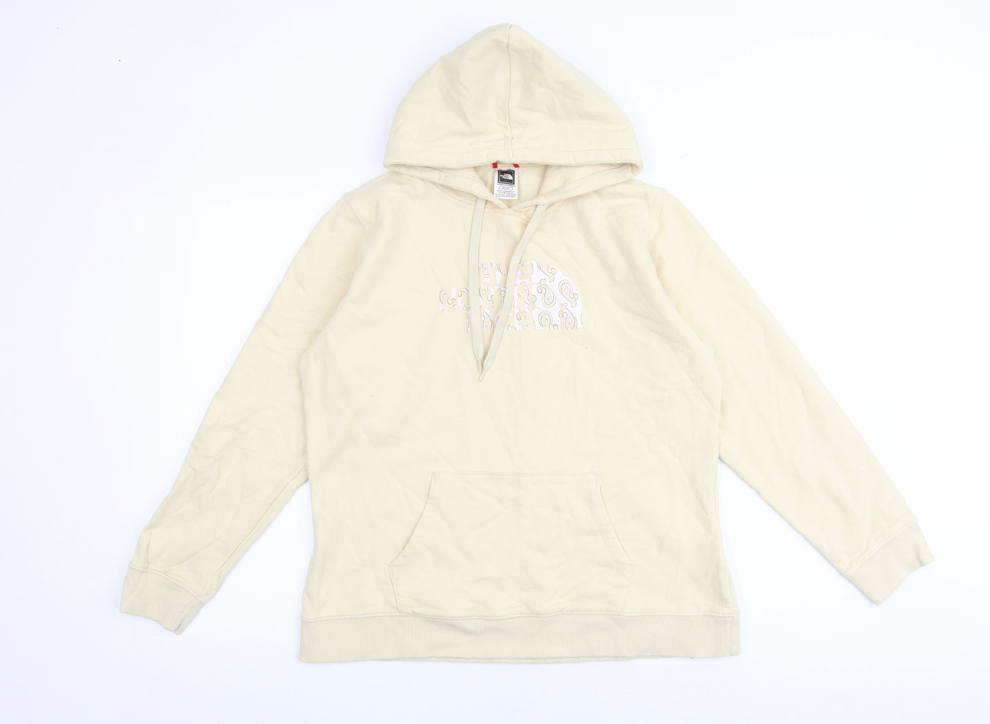 The North Face Womens Beige 100% Cotton Pullover Hoodie Size L Pullover