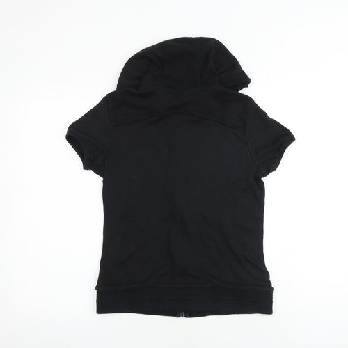 LA Gear Womens Black Polyester Full Zip Hoodie Size 12 Zip