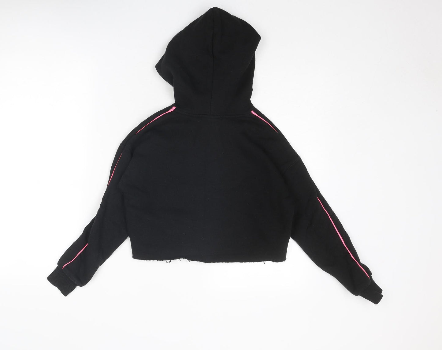 New Look Girls Black Polyester Pullover Hoodie Size 10-11 Years Pullover - Obviously