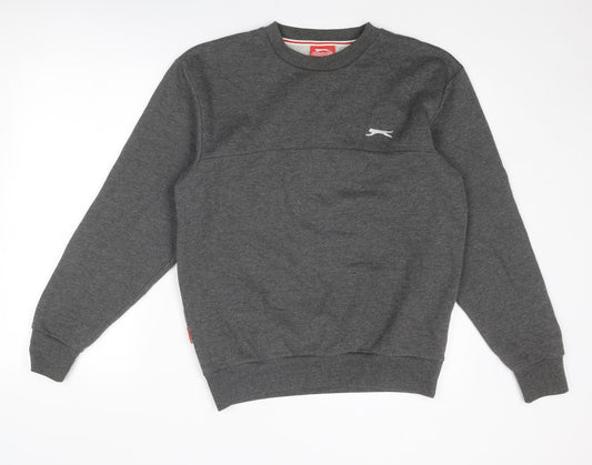 Slazenger Mens Grey Polyester Pullover Sweatshirt Size S